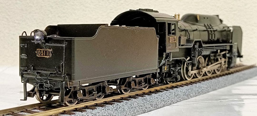 HOゲージ 天賞堂 アダチ Ｄ51半流蒸気機関車、カンモーター、メンテナンス済
