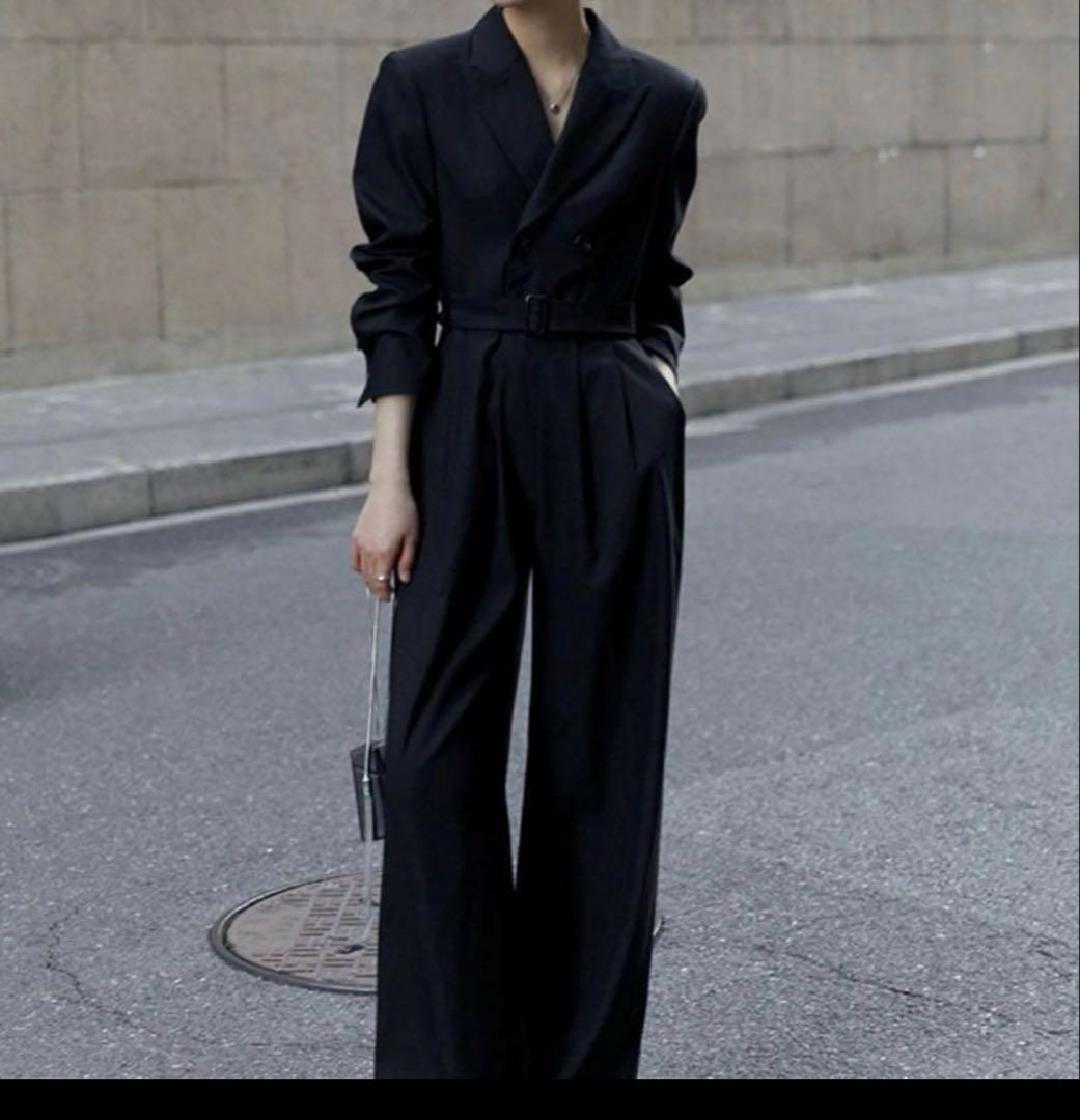 r*a様 アナザーエス　オールインワン ロング丈 ワイドパンツ ドレス　M ブラ