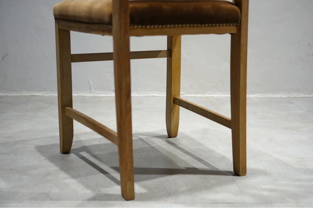 昭和初期　ビンテージ　アンティークチェア　栗材　日本　古木