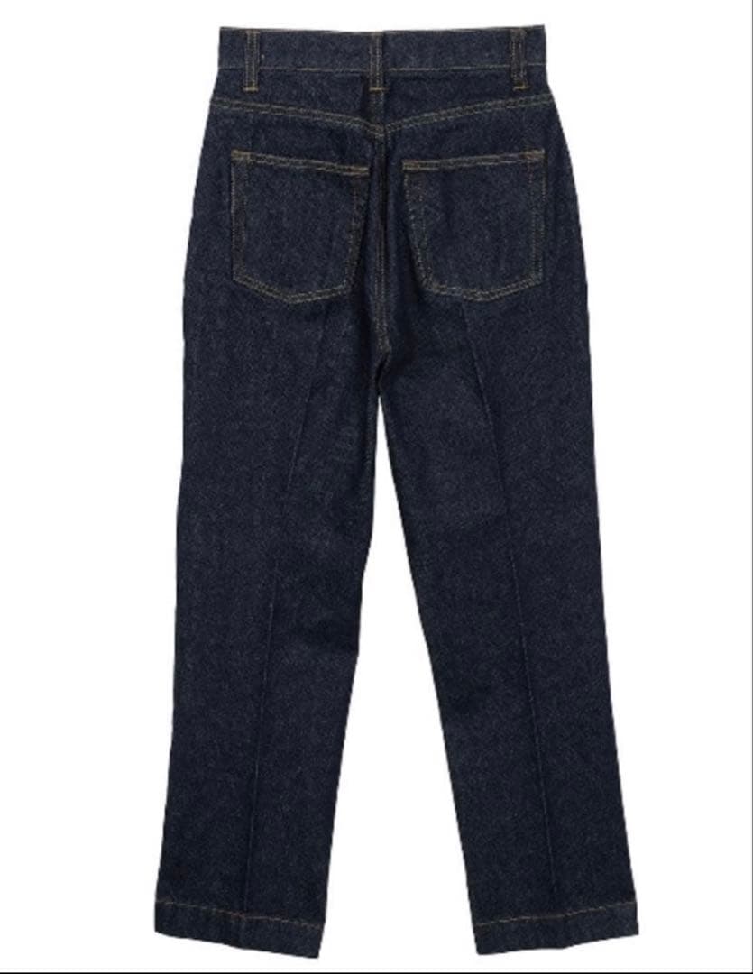 新品　AMERI アメリ　センタープレス ハイウェストストレートデニム　26 Ｌ