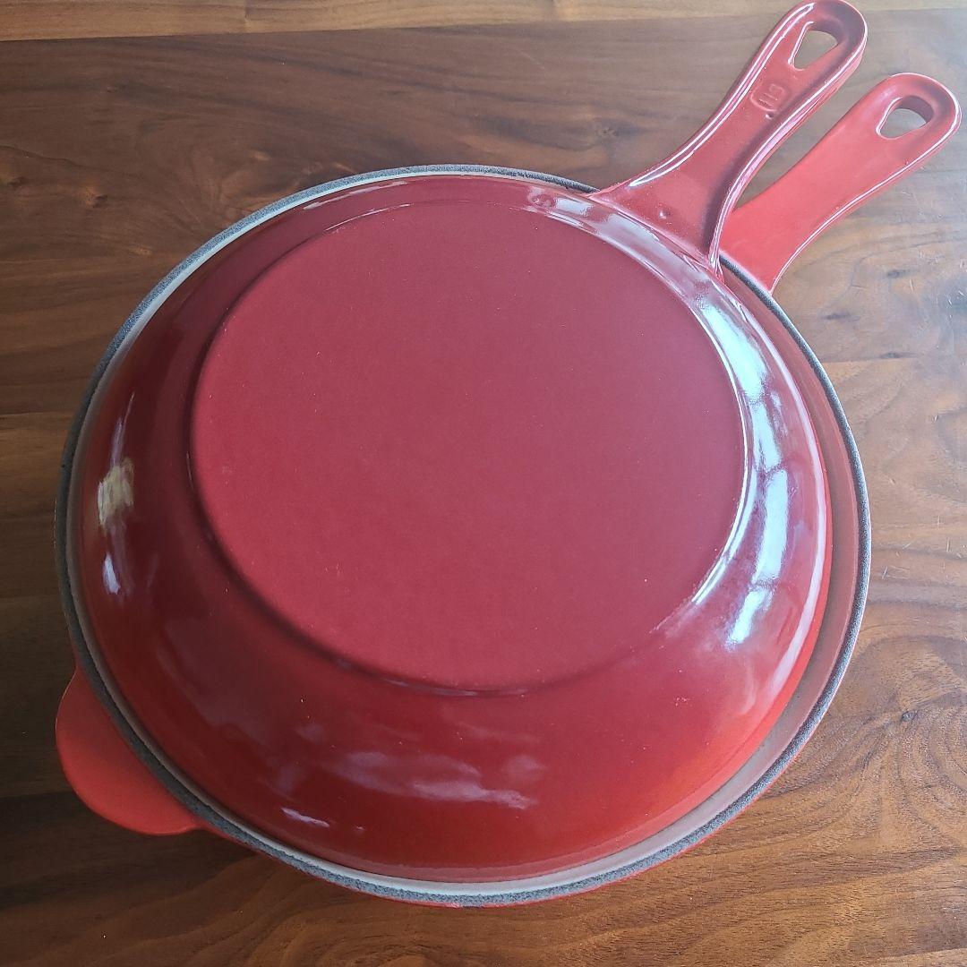 希少　ル・クルーゼ　マルチファンクション 片手鍋セット 赤　2way