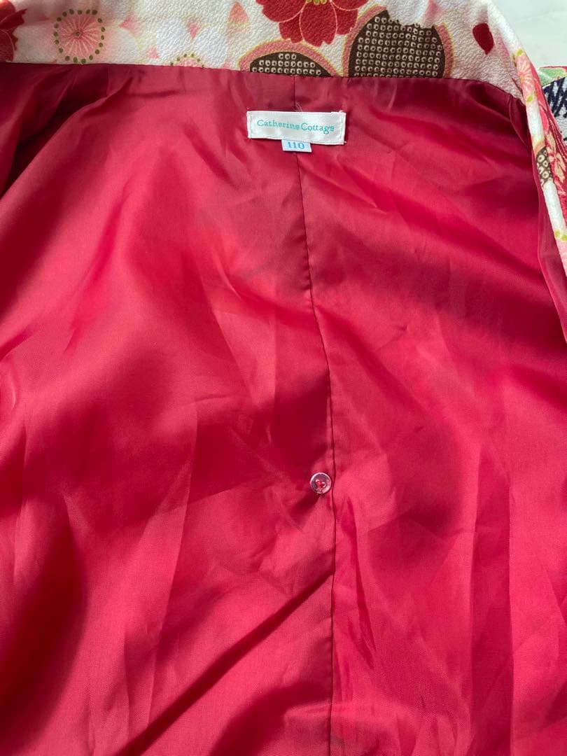 キャサリンコテージ⭐️髪飾り、ブーツ、肌襦袢付き！いにしえ華車赤×濃茶袴 110