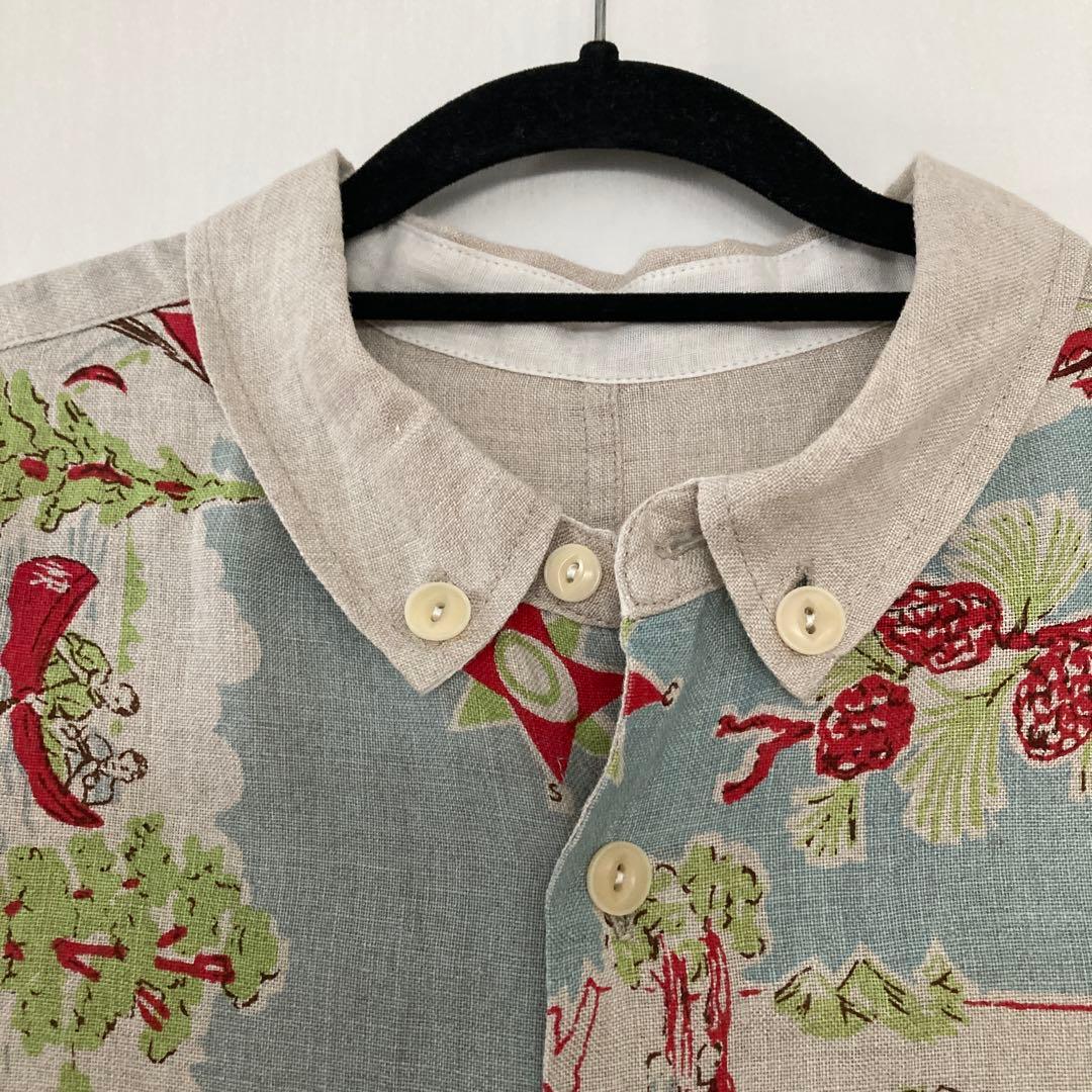 快晴堂　カロハシャツ　リネン　麻⚫︎日本製