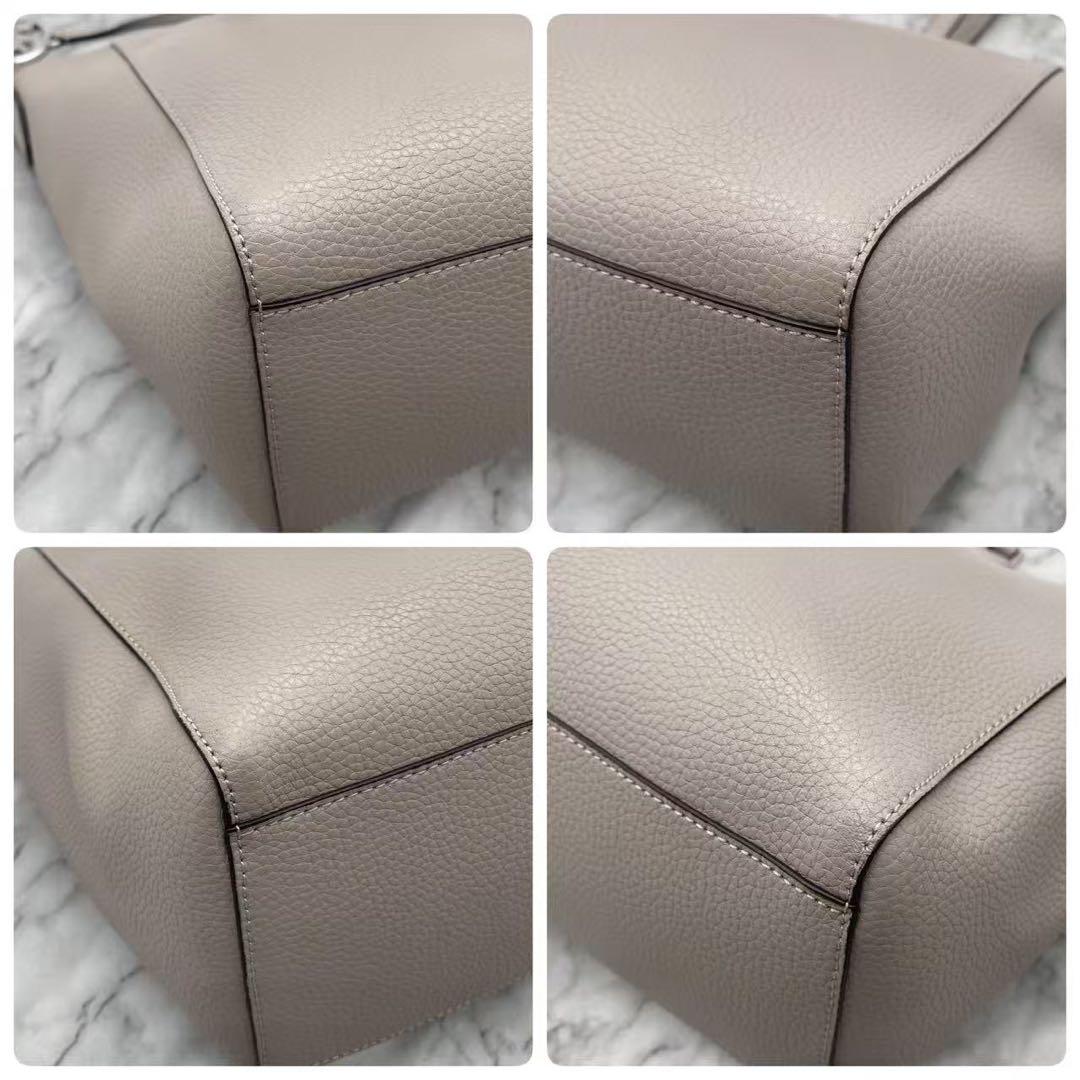 未使用級　マイケルコース　トートバッグ　レザー　グレー