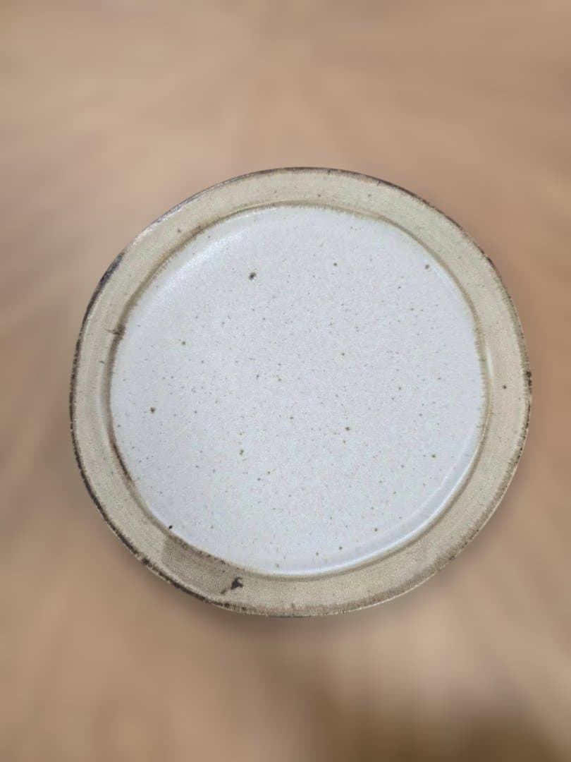 美濃焼　カネコ小兵　土ものマット丸々大皿　シロン2枚セット