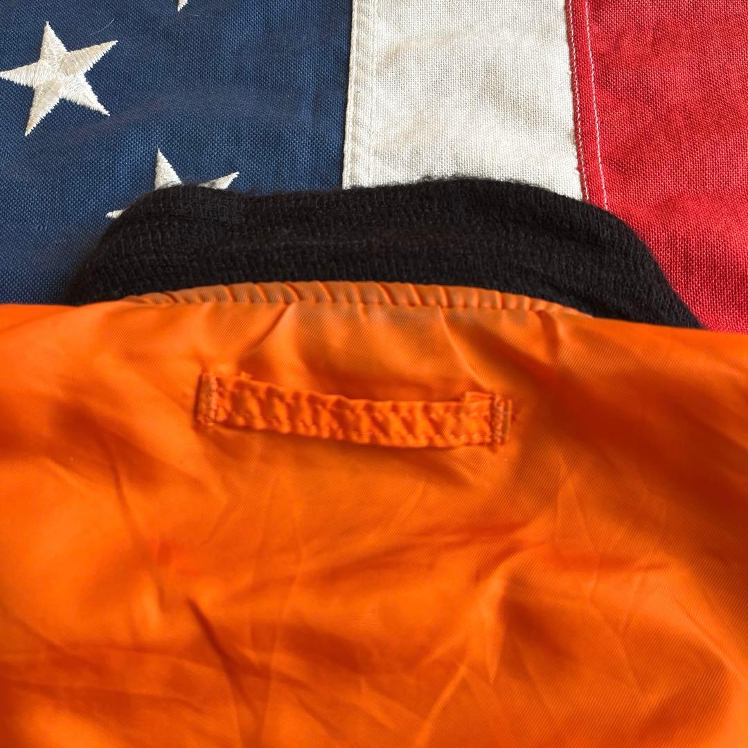 80s ビンテージ ALPHA アルファ MA-1 ブラック M アメリカ製