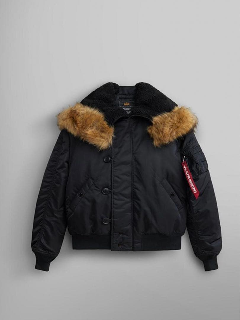 ジャケット・アウター ALPHA N-2B SHORT WAIST PARKA BLACK M