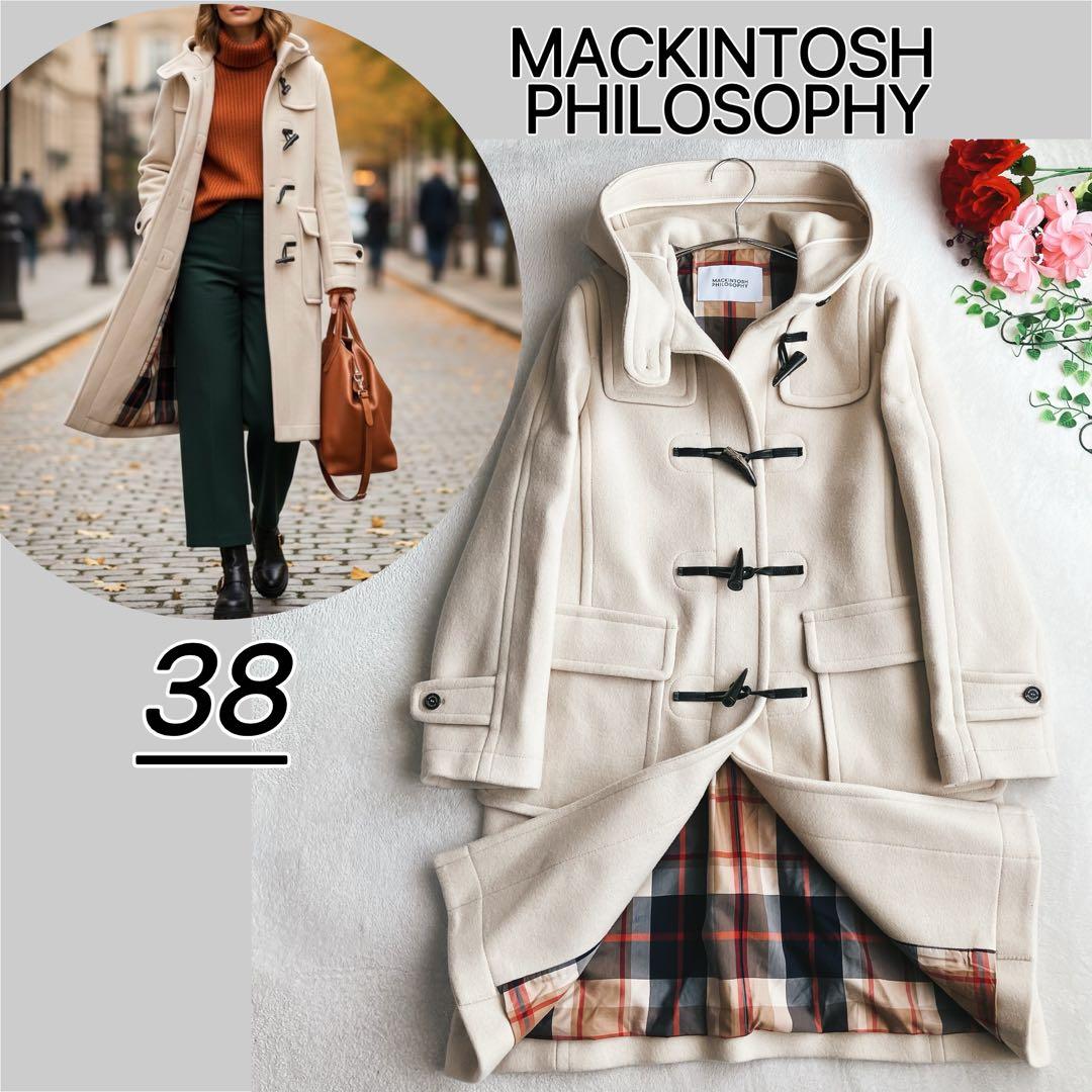 美品/マッキントッシュフィロソフィー★ダッフルコート ロング 総柄裏地 Aライン