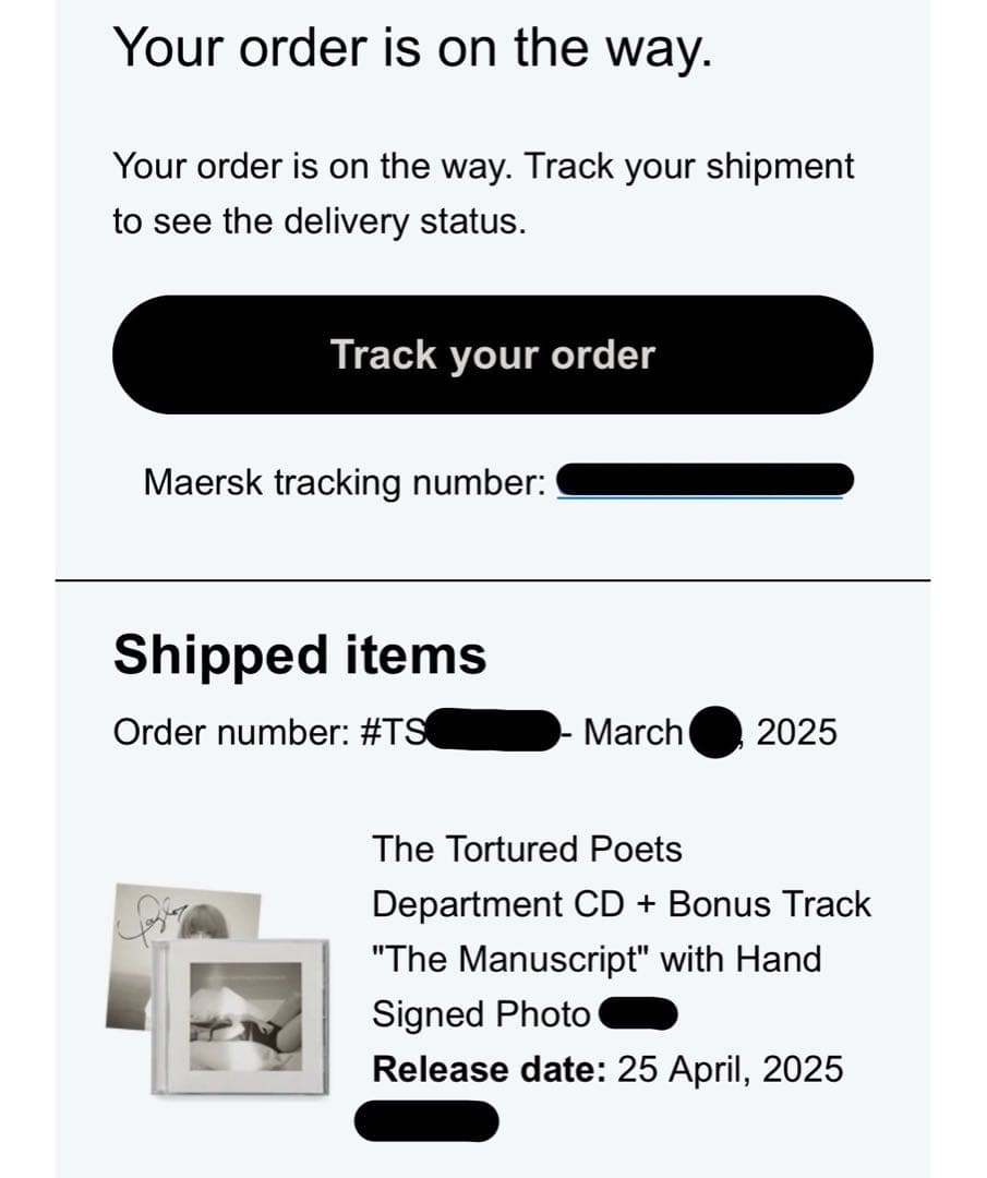 直筆サイン入り Taylor Swift TTPD 新品 CDアルバム 輸入盤