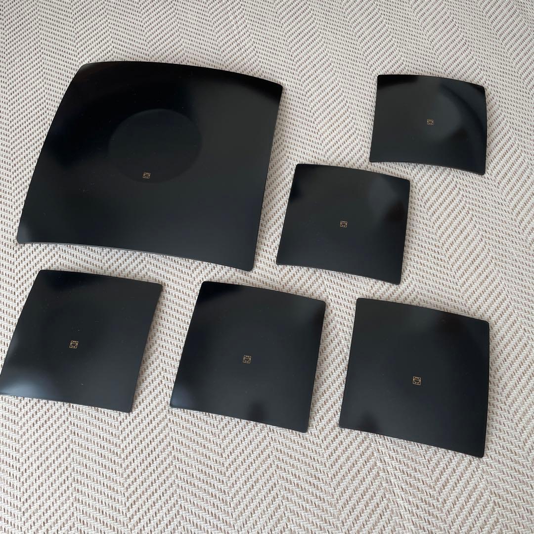 宮内庁御用達　漆器　山田平安堂　龍牙プレートセット