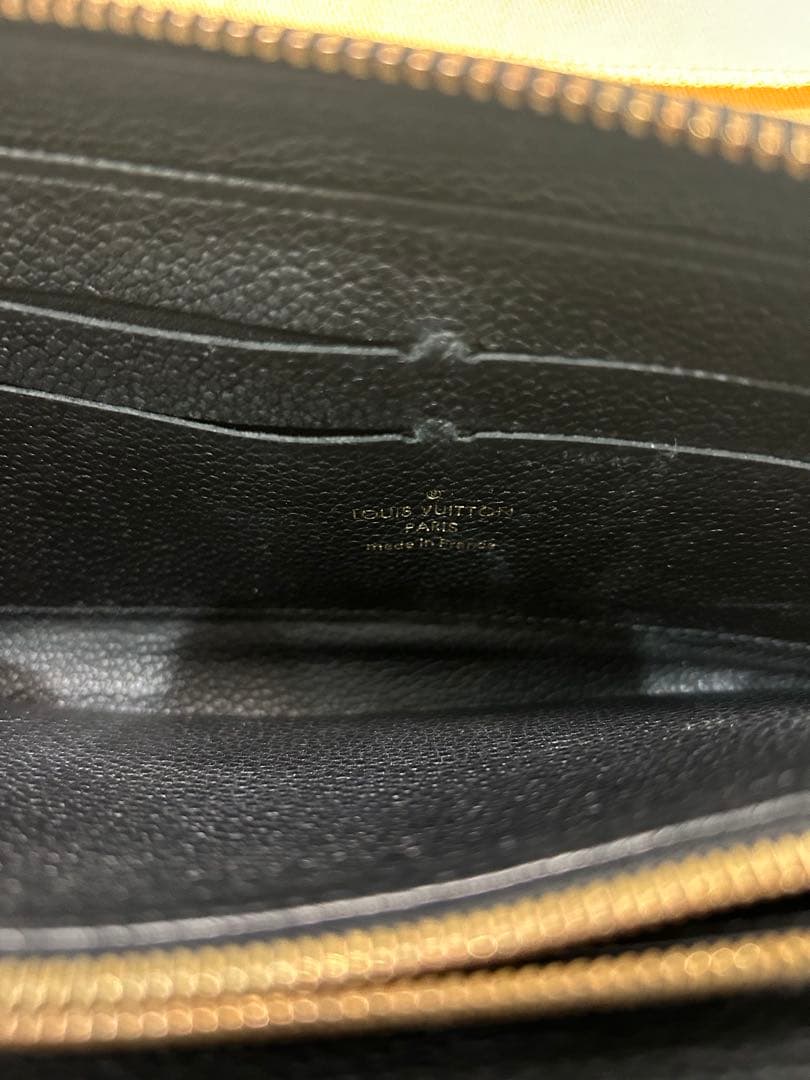 正規品ルイヴィトン アンプラント ジッピーウォレット長財布 黒 ブラック財布