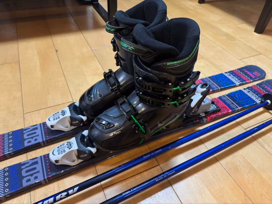 キスマーク　スキーセット　138センチ　hardブーツ　23〜23.5センチ