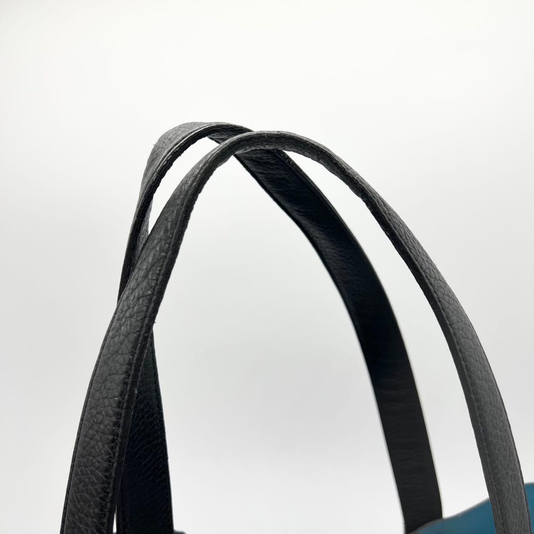 ペッレモルビダ　トートバッグ　テーラマリーナ　レザー　ブラック　A4　肩掛け