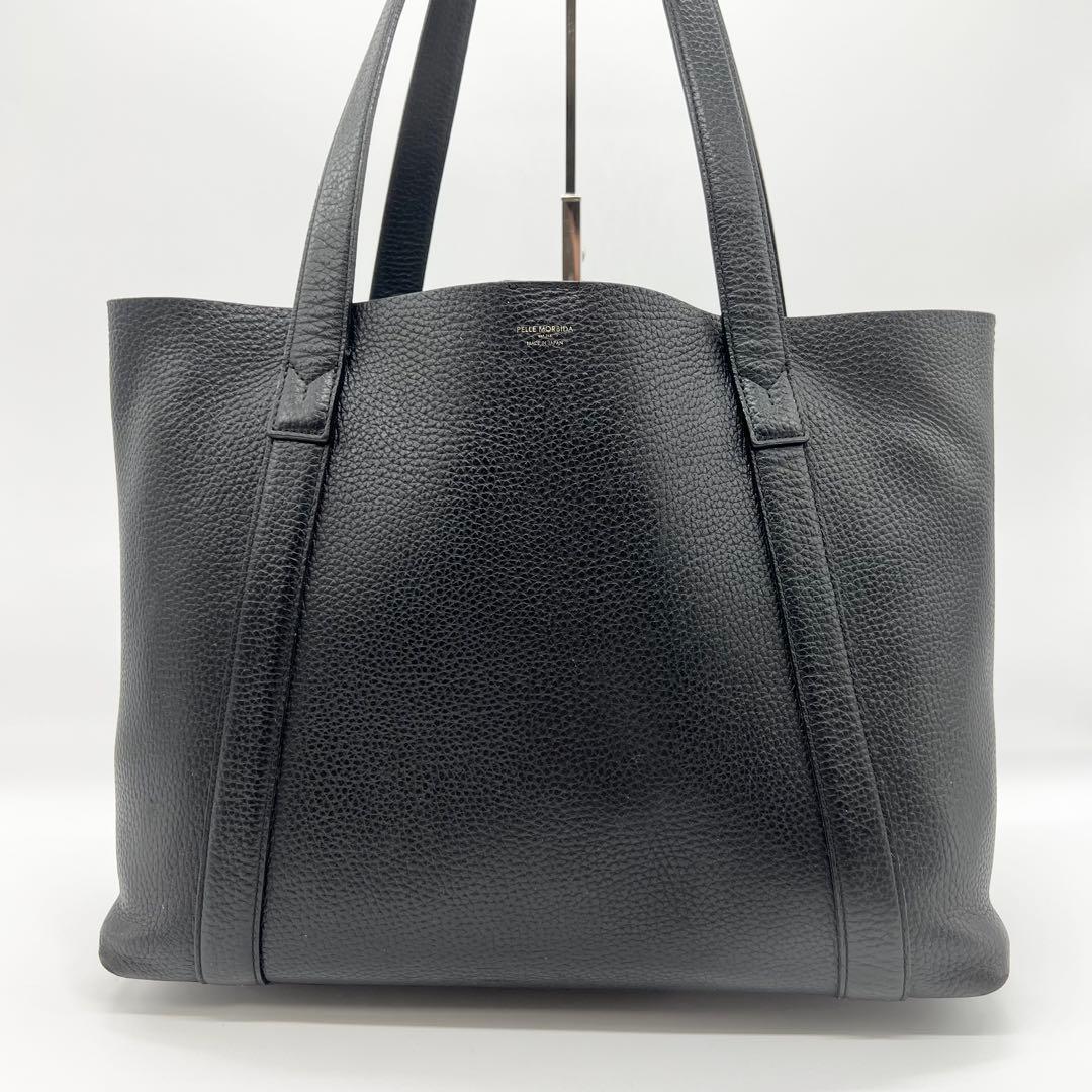ペッレモルビダ　トートバッグ　テーラマリーナ　レザー　ブラック　A4　肩掛け