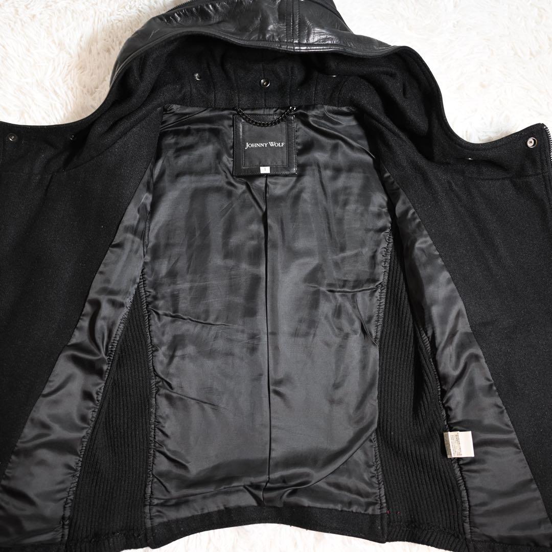 ジョニーウルフ ダブルライダース レザージャケット 変形 ラムレザー