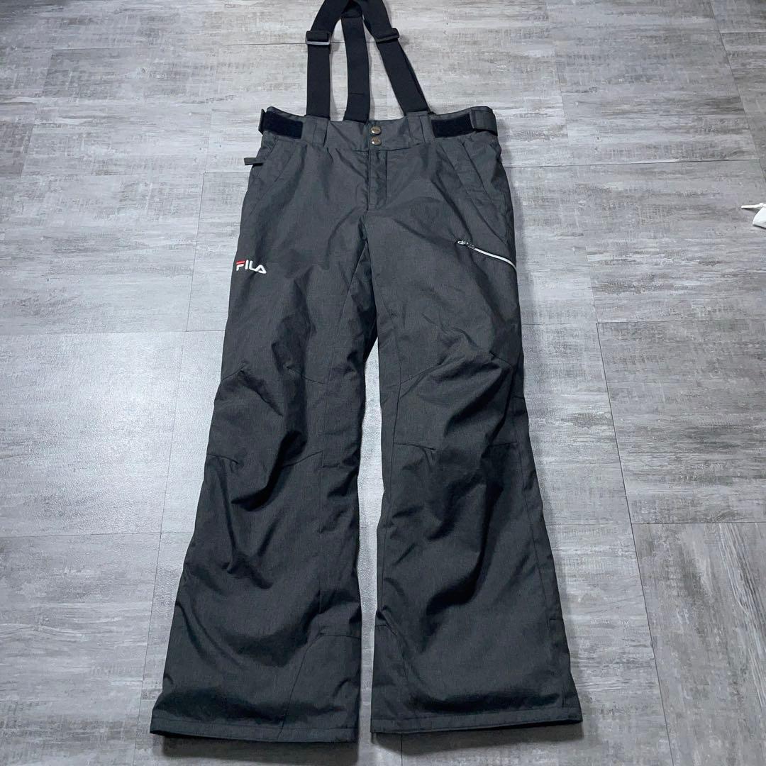 美品☆ FILA フィラ スキーウェア 上下セット レディースS グレー ファー