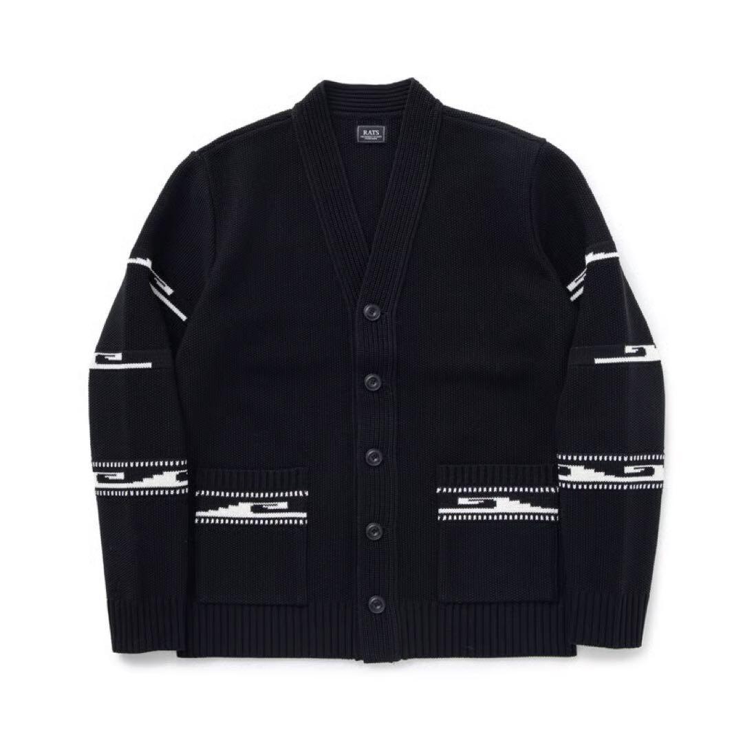 イチRATS NATIVE KANOKO CARDIGAN BLACK L