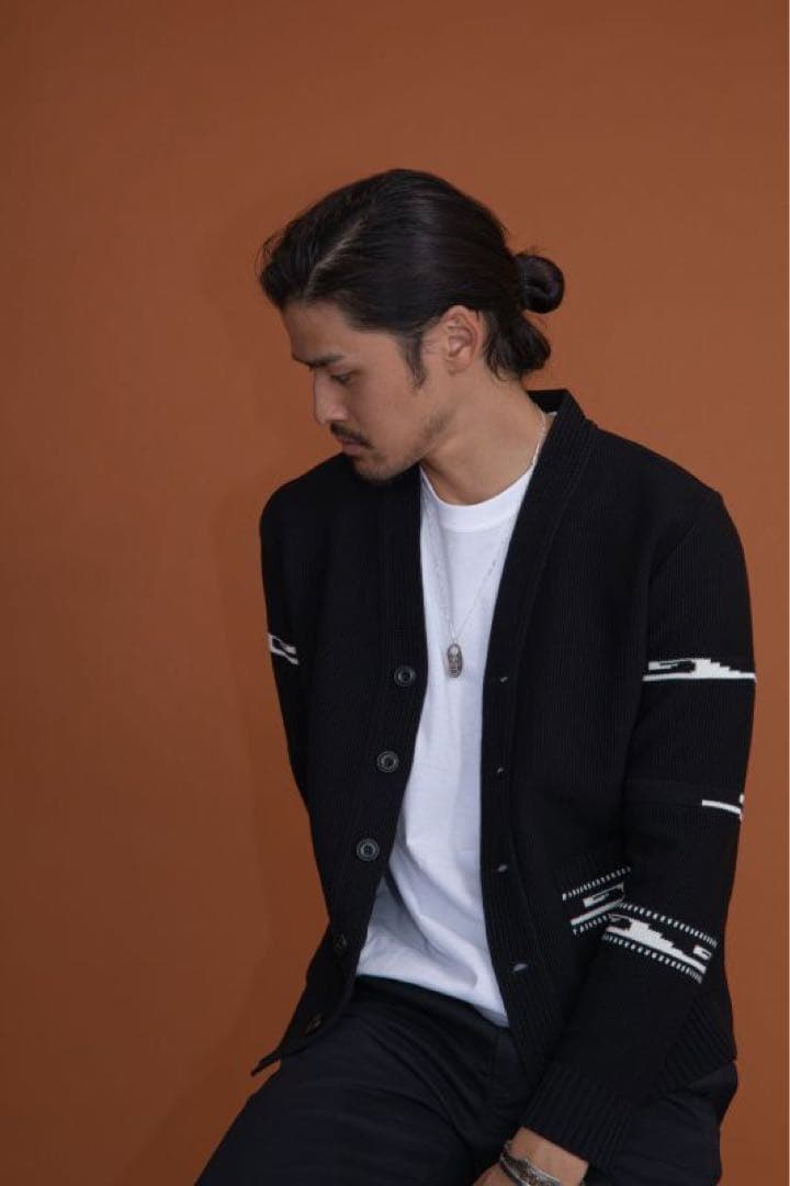 イチRATS NATIVE KANOKO CARDIGAN BLACK L