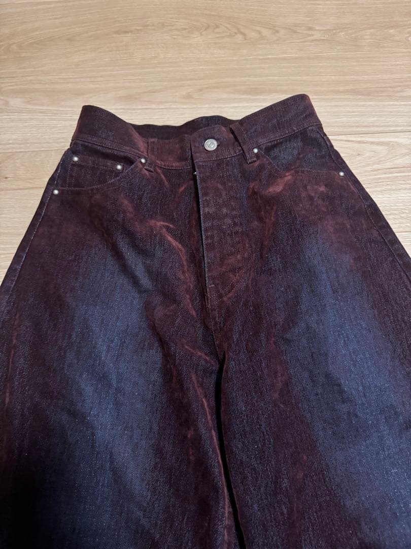 ゲリラセール⭐︎murua フロッキーバレルレッグデニム