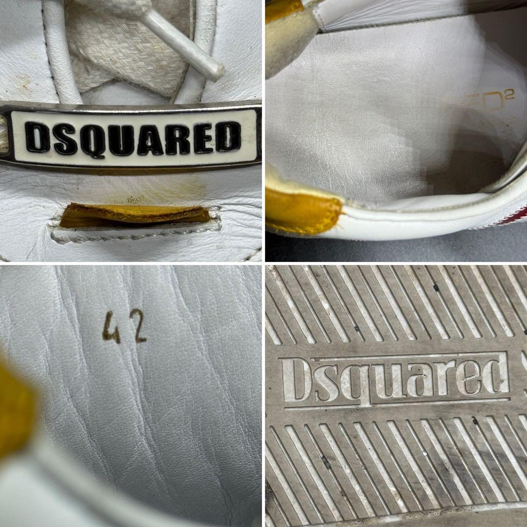 Dsquared2 レザースニーカー ホワイト ストリート カジュアル ホワイト