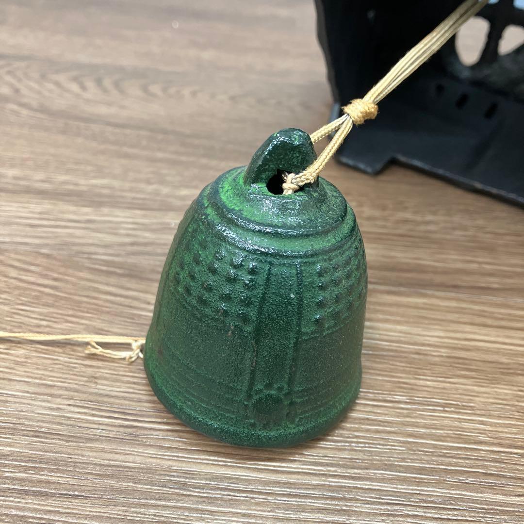 A-5 昭和レトロ 南部鉄器 風鈴 茅葺屋根 伝統工芸 南部砂鉄 鉄鈴