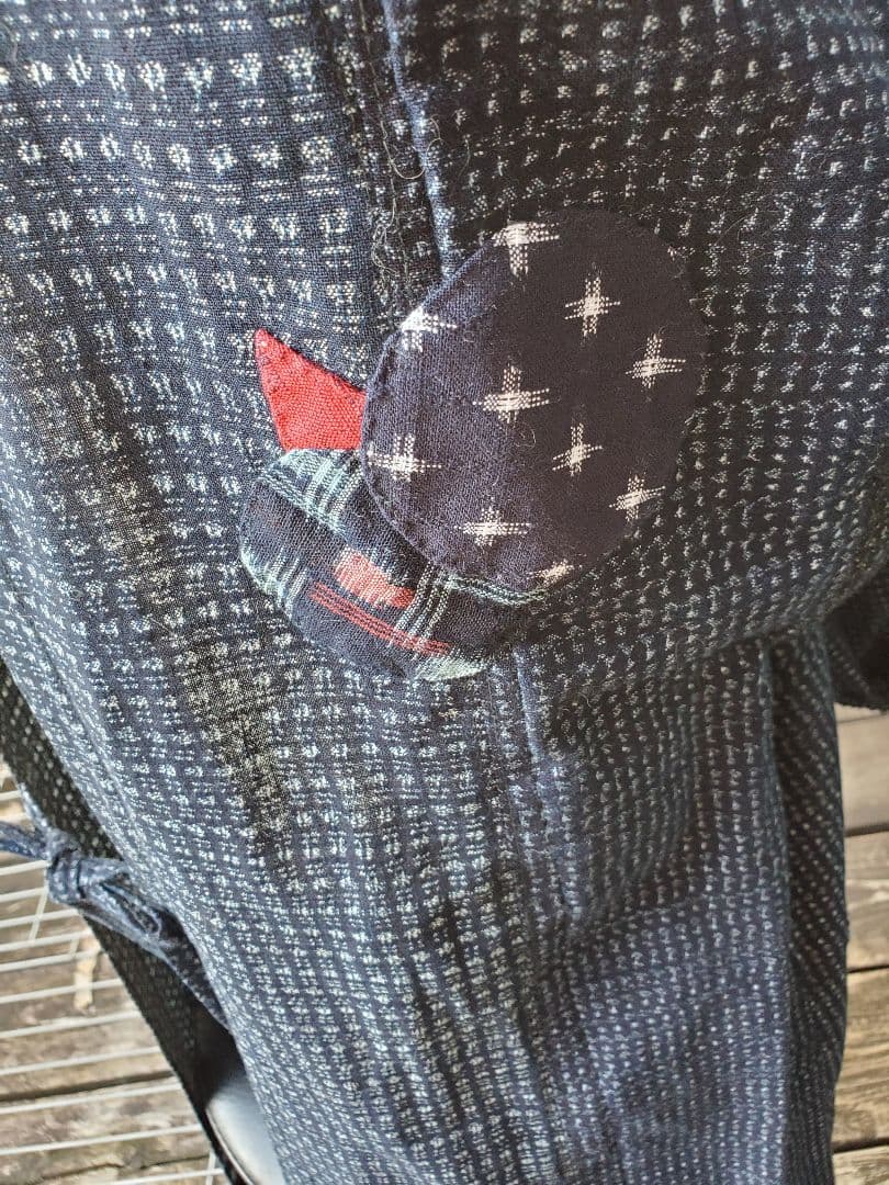 久留米絣の割烹着、エプロン