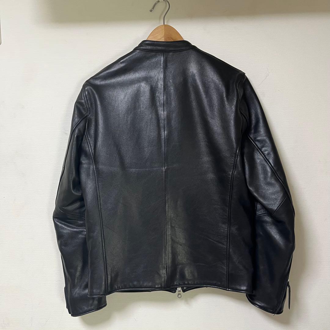 【美品】レザージャケット　シングル　ナノユニバース　サイズM