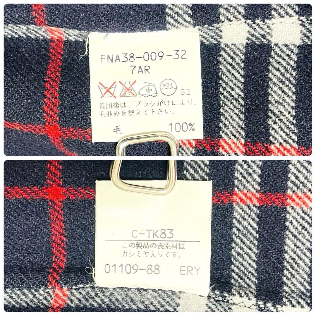 Burberrysバーバリーズ総ノバチェックウールコートカシミヤ混