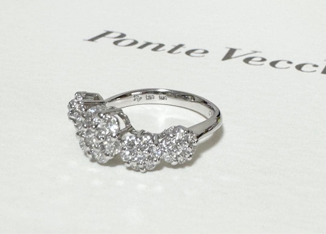 M*様 ポンテヴェキオ　フラワーダイヤモンドリング　11号