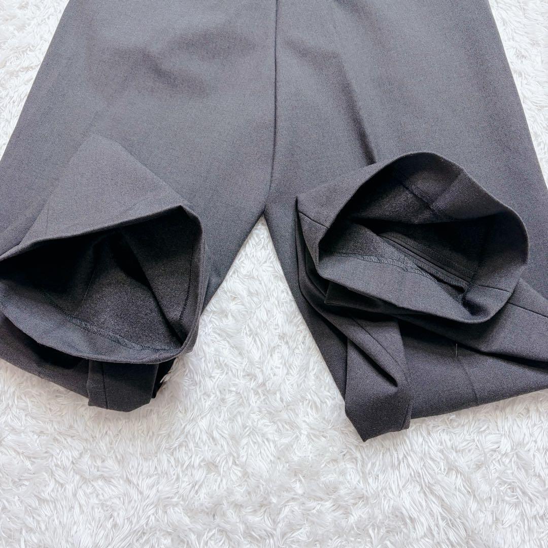 未使用級 プラステ ウォームリザーブパンツスーツ ノーカラー ワイドパンツ