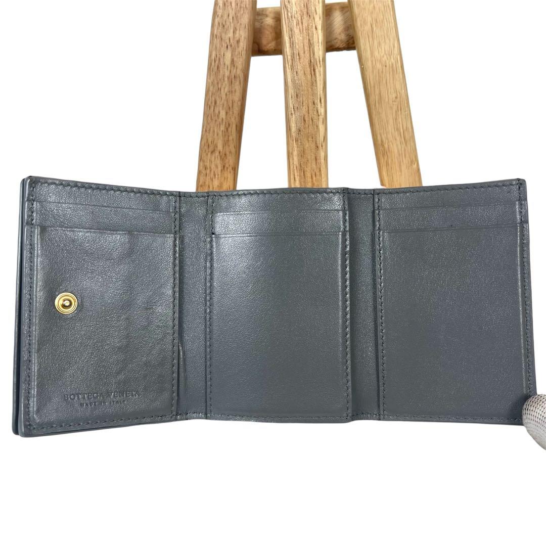 ボッテガヴェネタ　三つ折り財布　マキシイントレチャート　ミニ財布　レザー　超美品