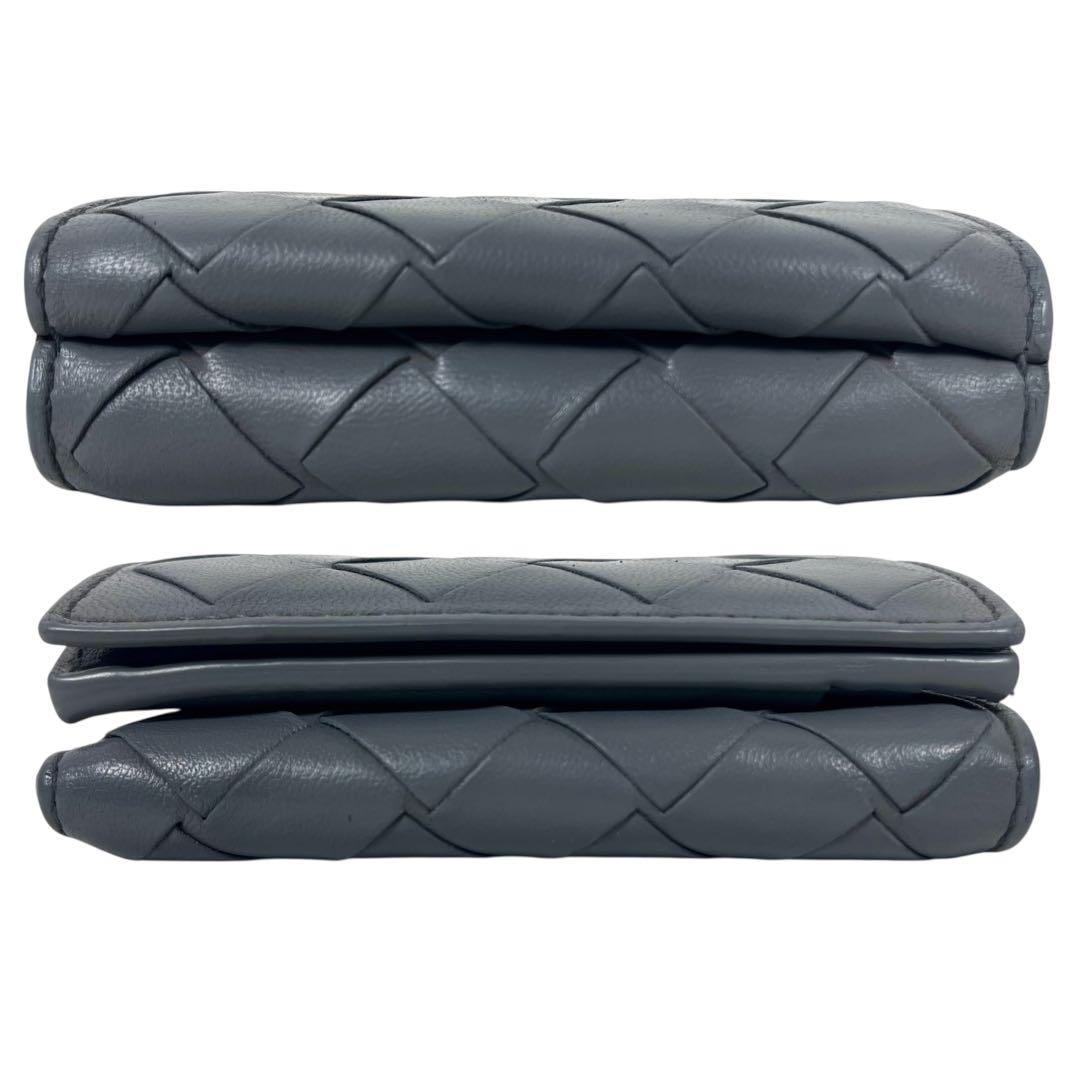 ボッテガヴェネタ　三つ折り財布　マキシイントレチャート　ミニ財布　レザー　超美品