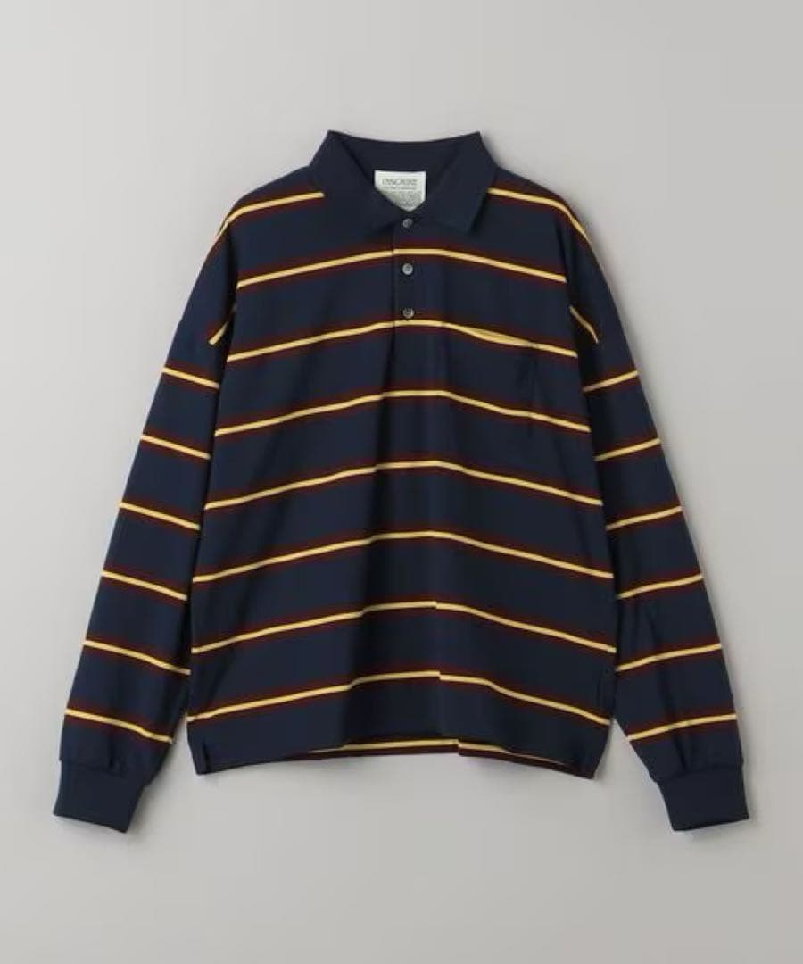 INSCRIRE アンスクリア Border BIG Polo Shirt L