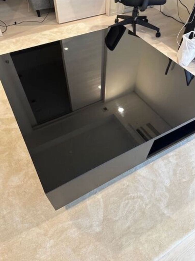 IDC OTSUKA センターテーブル「リカルド」115 ブラック　大塚家具