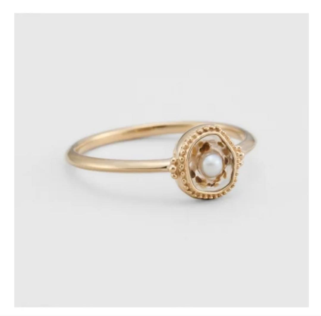 【完売品】agete アガット K10 ゴールドリング13号タイガーアイ 金運↑