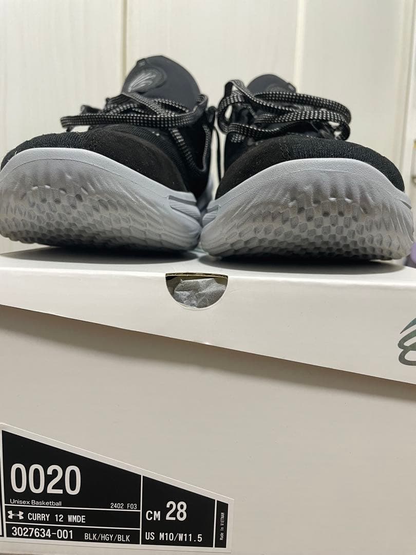 Curry 12 バスケットボールシューズ 28cm ブラック/グレー