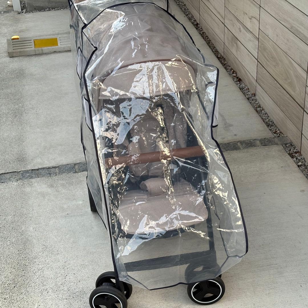【レインカバー付き】カトージ 2シーター next 2人乗りベビーカー ベージュ