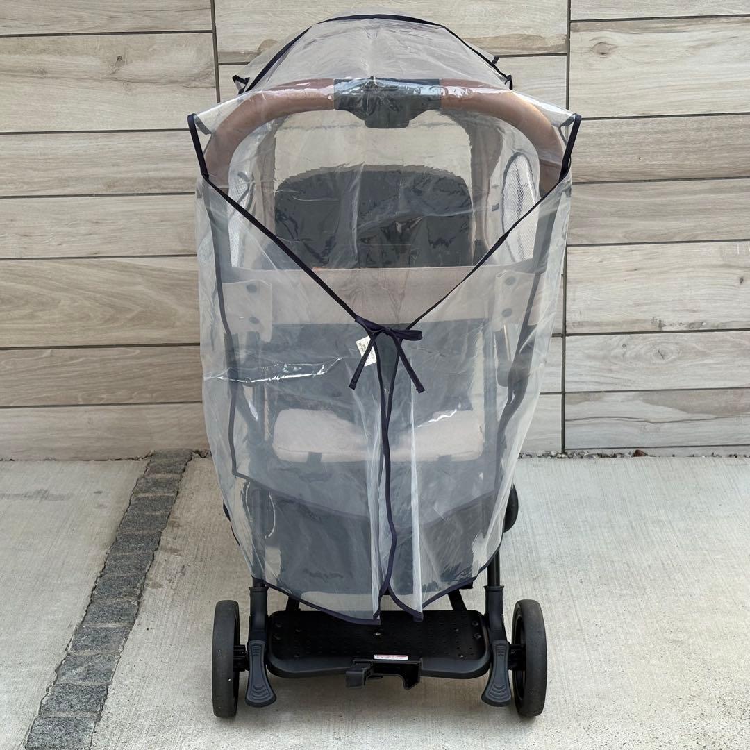 【レインカバー付き】カトージ 2シーター next 2人乗りベビーカー ベージュ