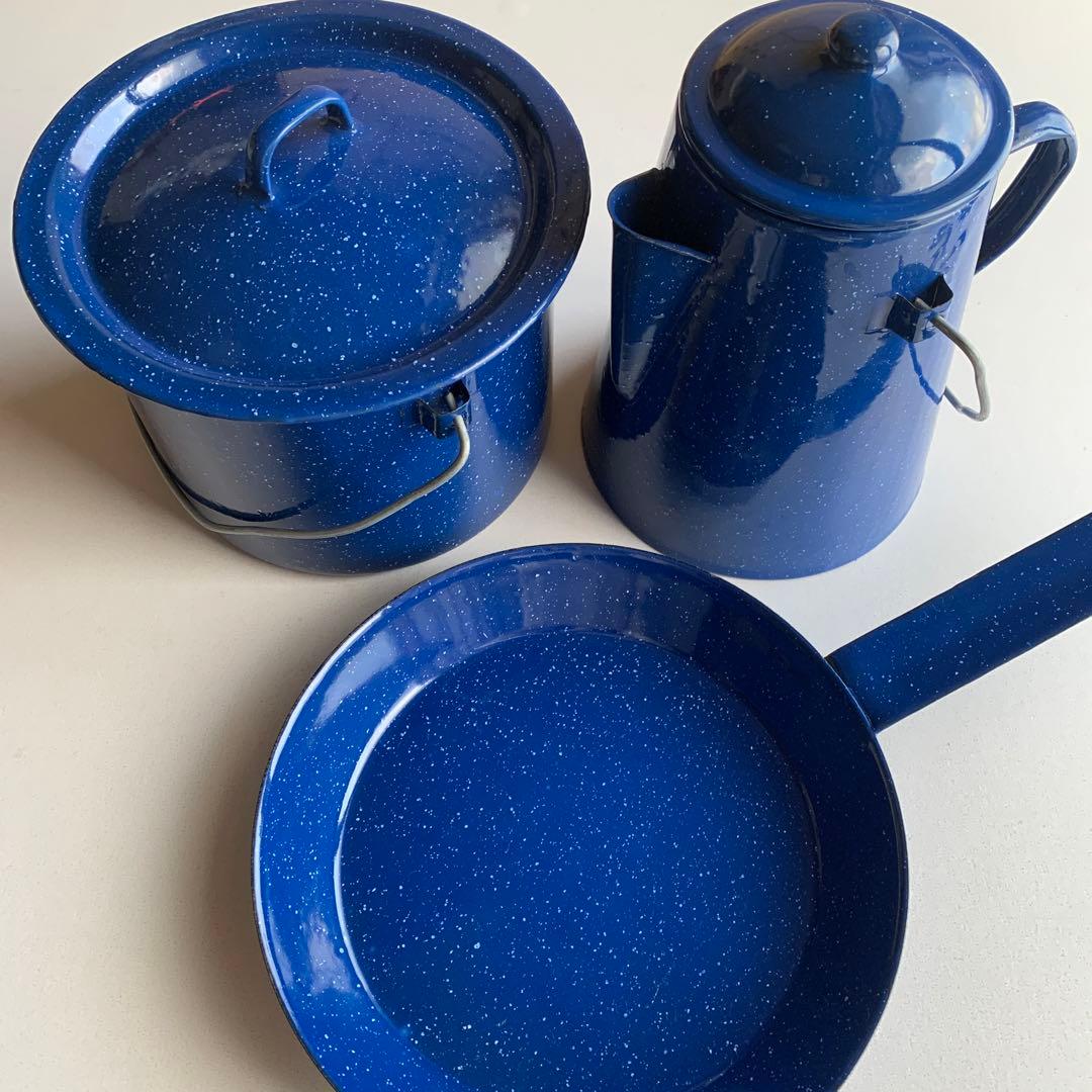 JOYLIFE 簡易ホーロー 11pcs未使用品 鍋フライパンポット皿マグ4人分