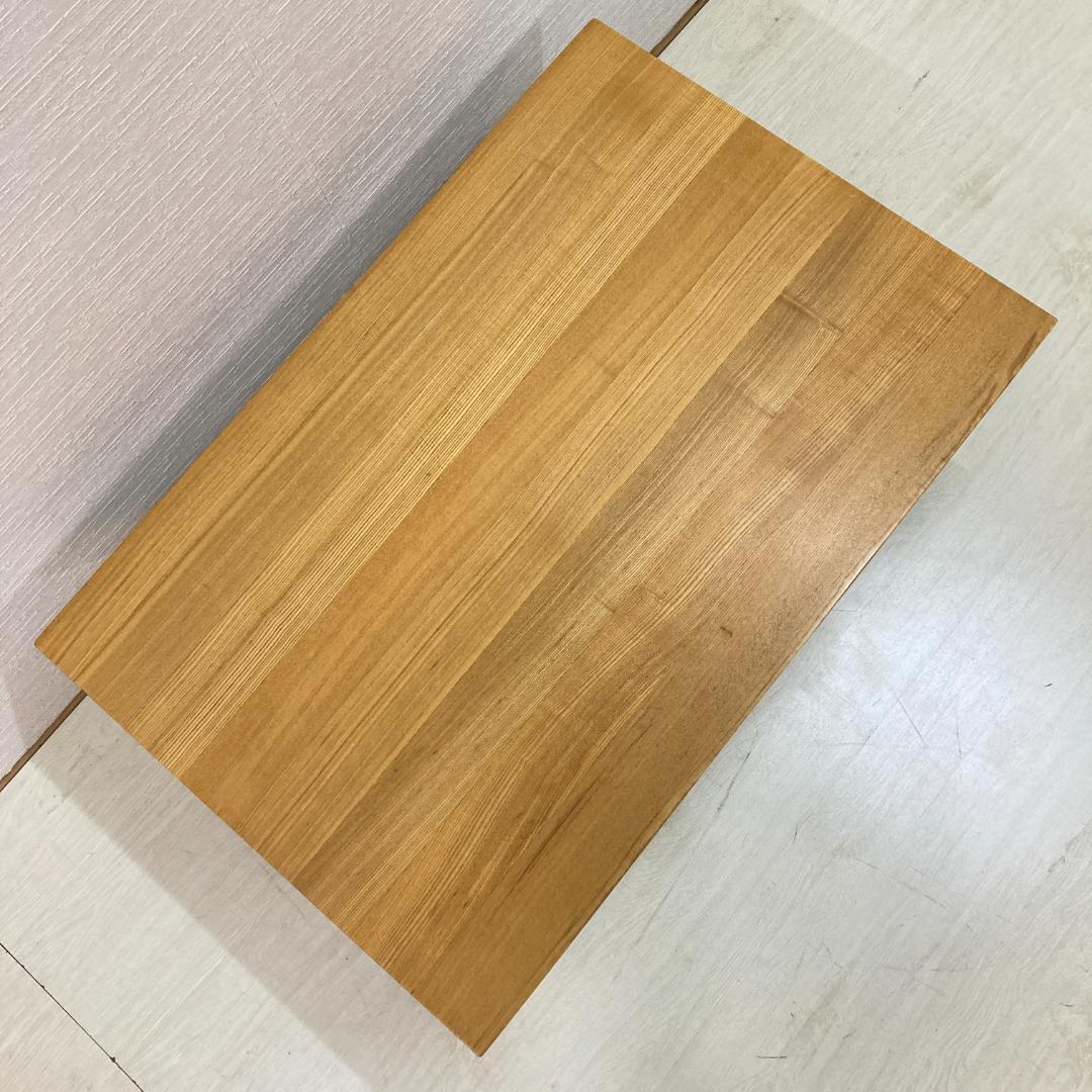 【無印良品】タモ材　センターテーブル　リビングテーブル　天然木　引き出し付