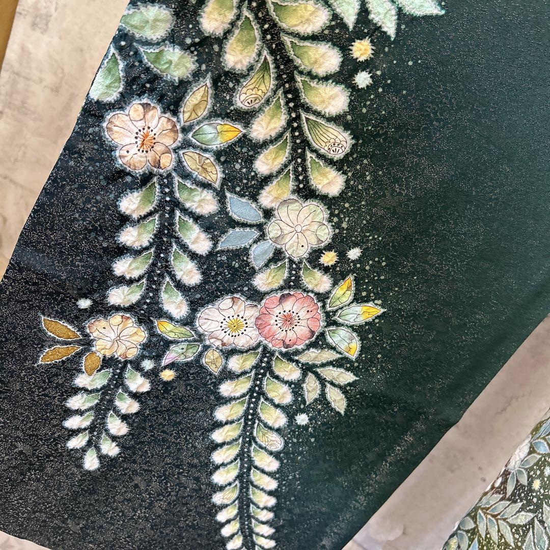 振袖　フルセット　辻が花　翠山工房　銀通し　豪華　本加工　華やか