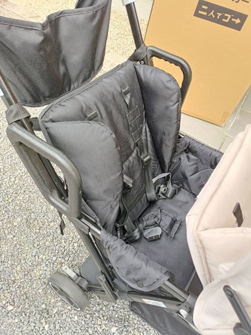 KATOJI カトージ　2人でゴー ベージュ 2人乗り用ベビーカー　リアシート付