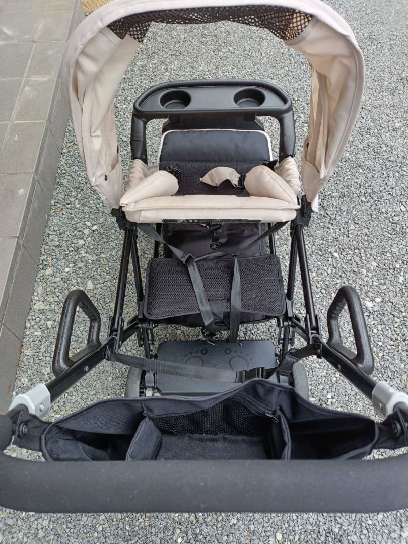 KATOJI カトージ　2人でゴー ベージュ 2人乗り用ベビーカー　リアシート付