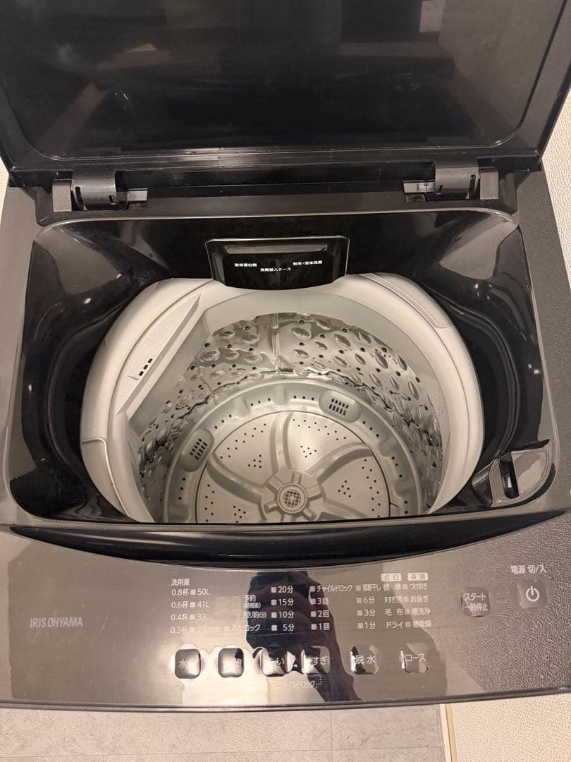 【送料無料】全自動洗濯機 6kg アイリスオーヤマ IAW-T605BL-B
