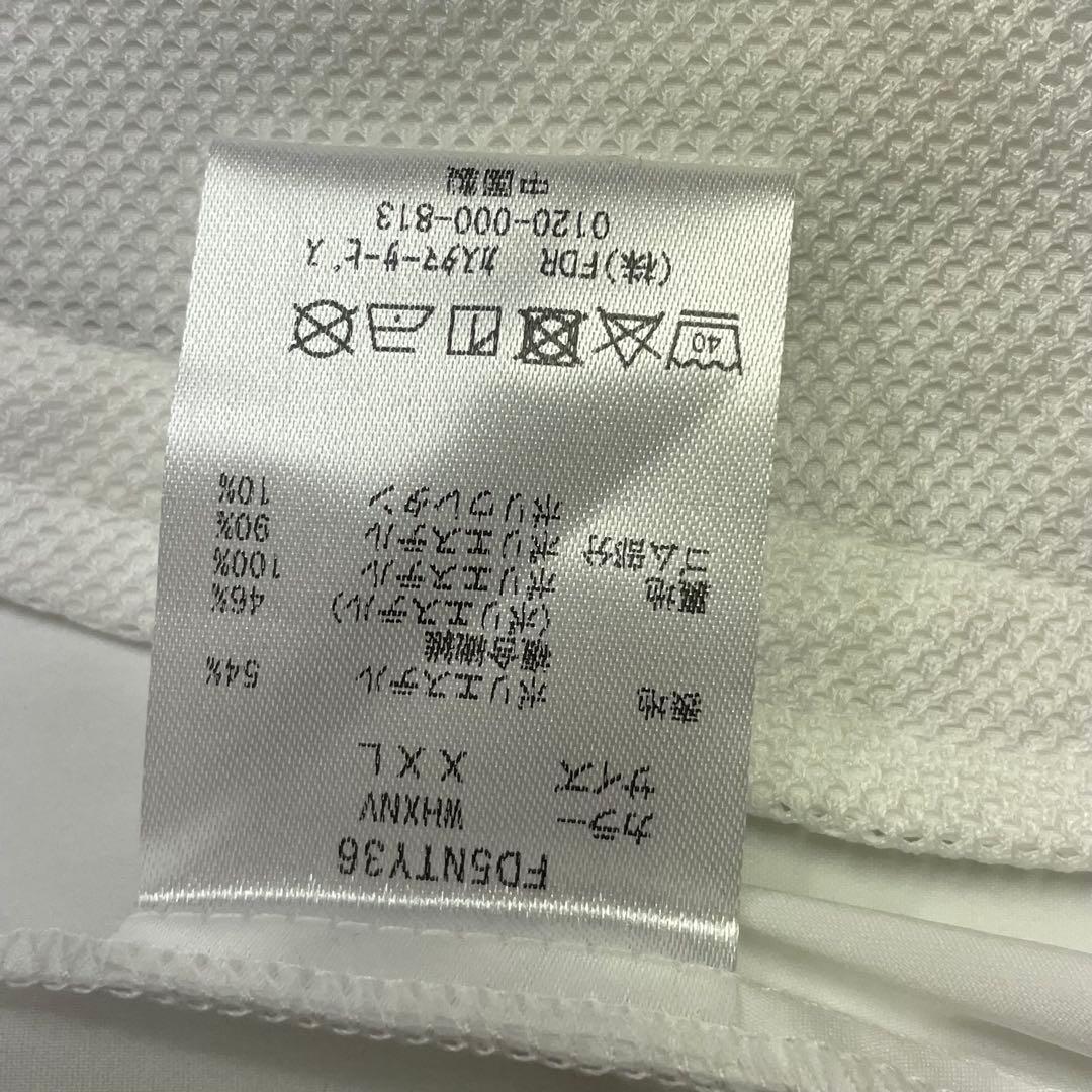 FIDRA ゴルフウェア ストレッチ ブロッキングジャケット XXL 白×紺