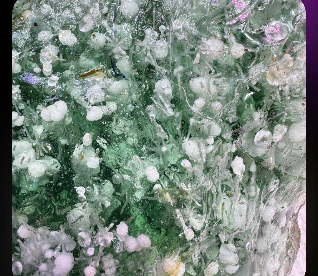 超超超希少石グリーンラリマー‼️14mm内径約17センチ 雪花オブシディアン