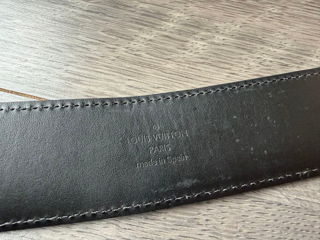 Louis Vuitton ダミエ ブラック ベルト サンチュール・LV