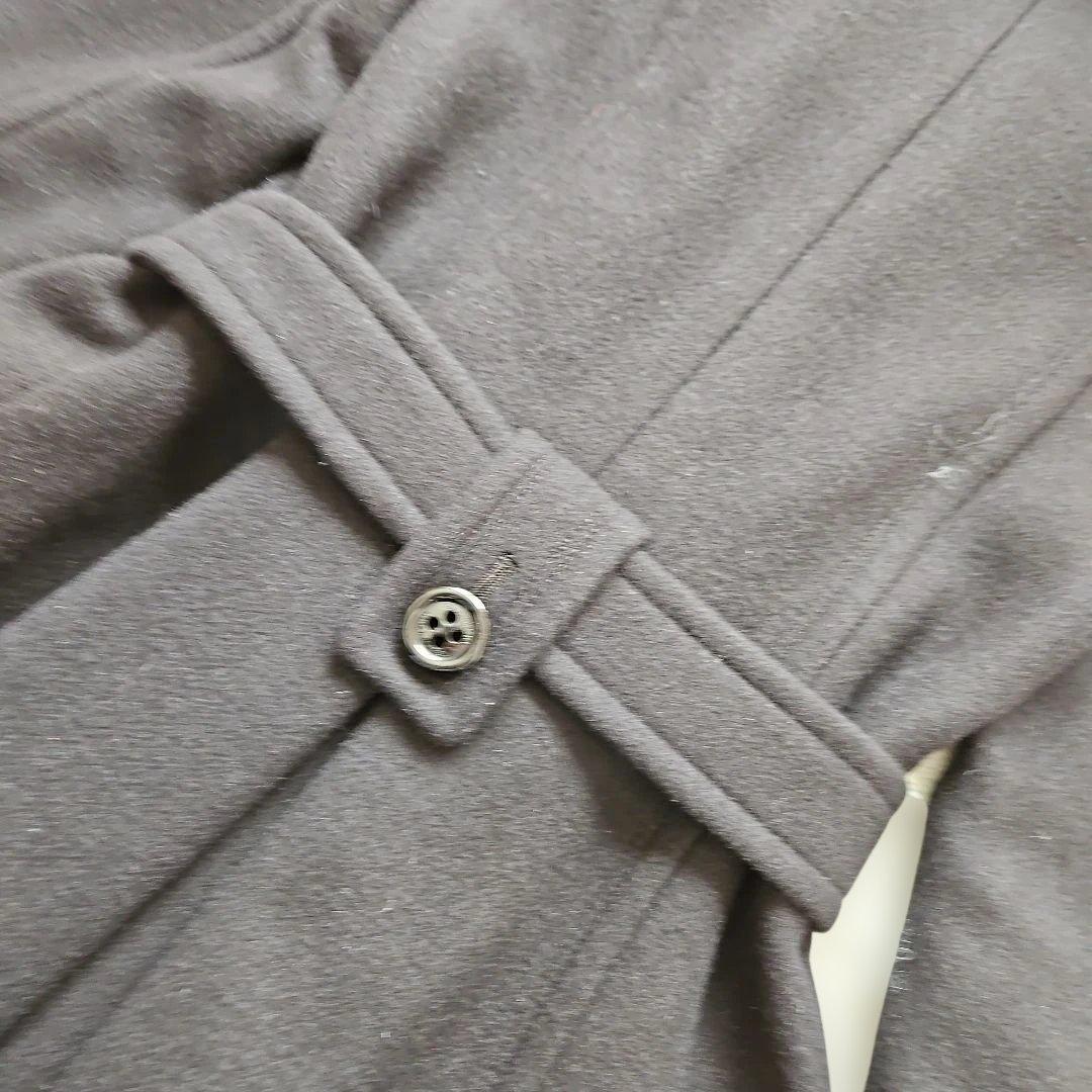 バーバリーブルーレーベル ロングコート フォックスファー ノバチェック 黒 38