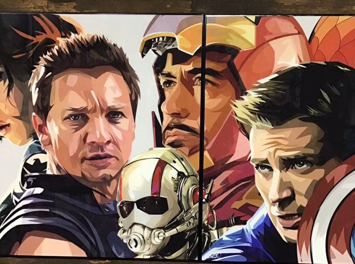 新品　シビルウォー  ポップアートパネル　大型　2枚組セット　展示品