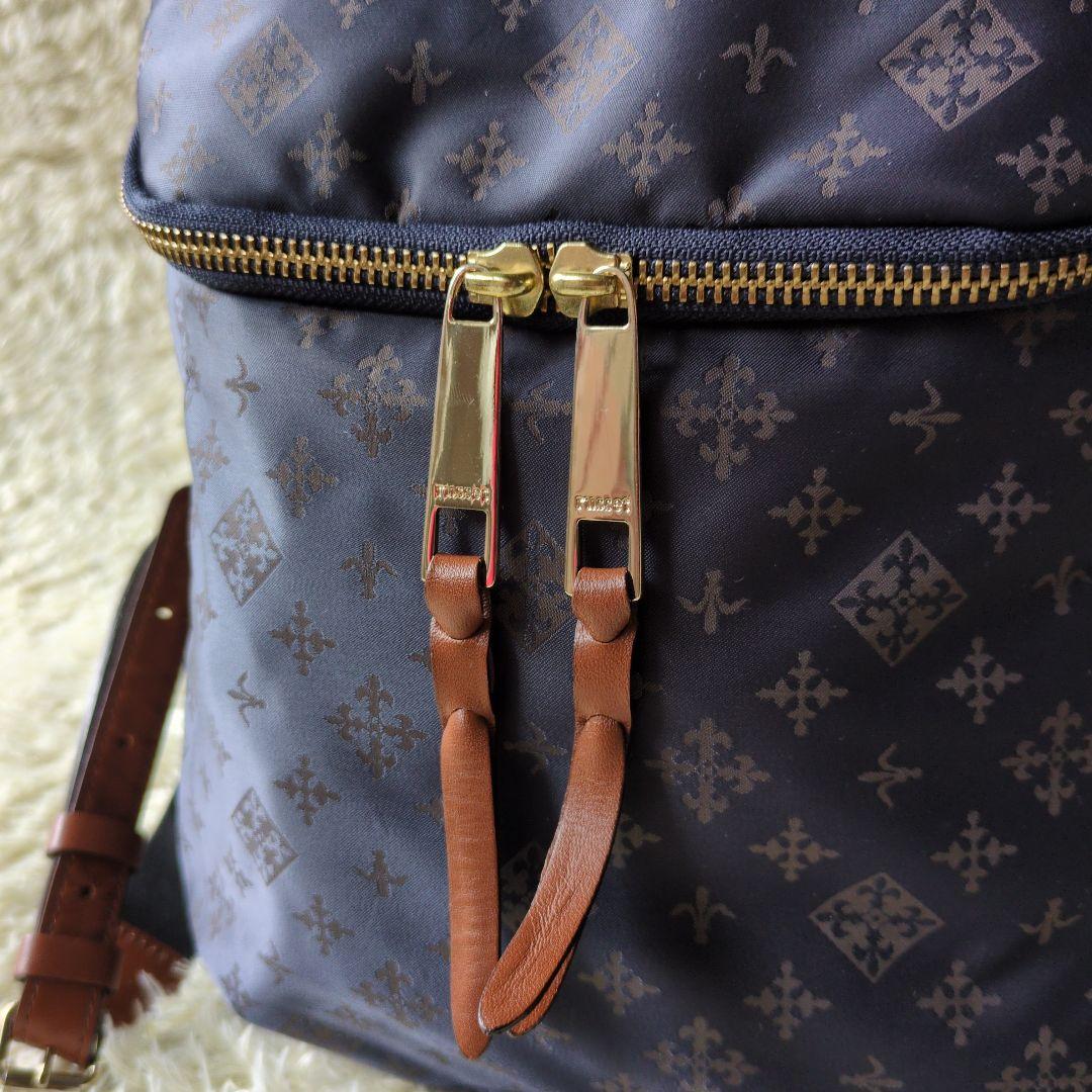 russet　ラシット　総柄　バックパック　ナイロン×レザー　リュック